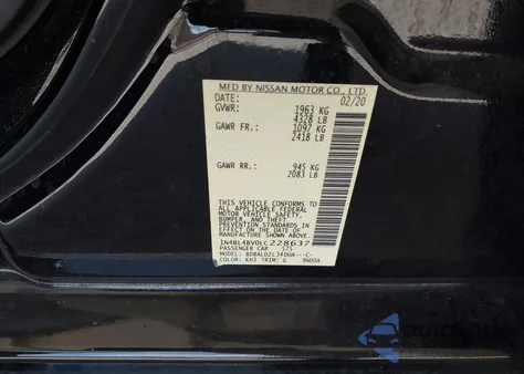 2020 Nissan Altima S Fwd из США, поврежденный, VIN 1N4BL4BV0LC228637